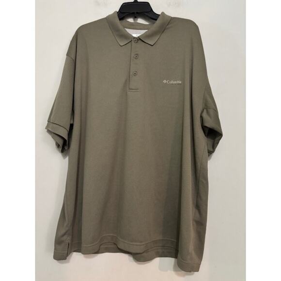 Columbia Men's Low Drag Offshore Polo XXL Omni-Shade 2TG Fishing Cypress - Picture 2 of 7